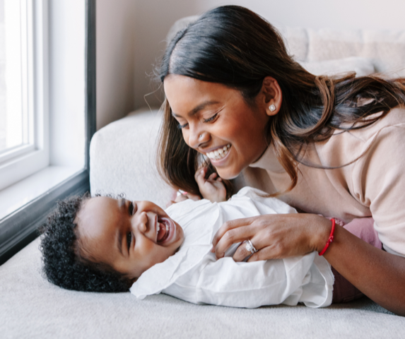 Mom and Baby Laughing